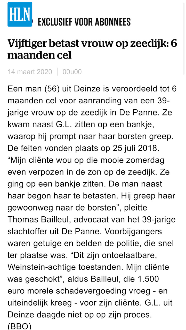 Vijftiger betast vrouw op zeedijk: 6 maanden cel